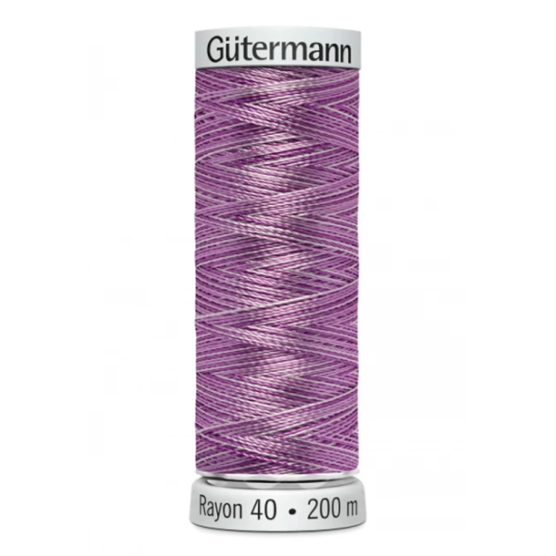 Gtermann - Maskinbroderitrd - Sulky Rayon - Viskose - 200 m - Lilla Multifarvet
