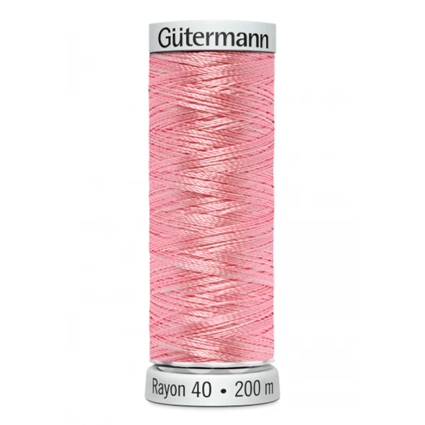 Gtermann - Maskinbroderitrd - Sulky Rayon - Viskose - 200 m - Lyserd Multifarvet 2122