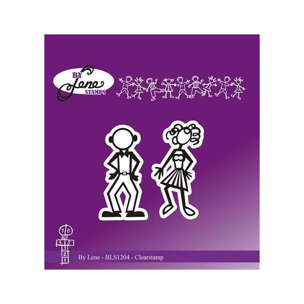 By Lene - Stempel - Matchstick - Adults / Tndstikmnd - Voksne - BLS1204