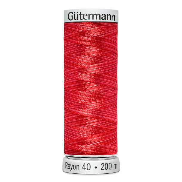 Gtermann - Maskinbroderitrd - Sulky Rayon - Viskose - 200 m - Rd Multifarvet 2123