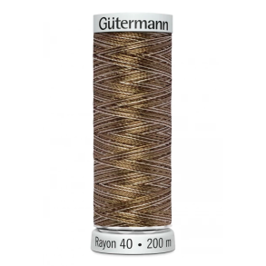 G�termann - Maskinbroderitr�d - Sulky Rayon - Viskose - 200 m - Brun Multifarvet 2127