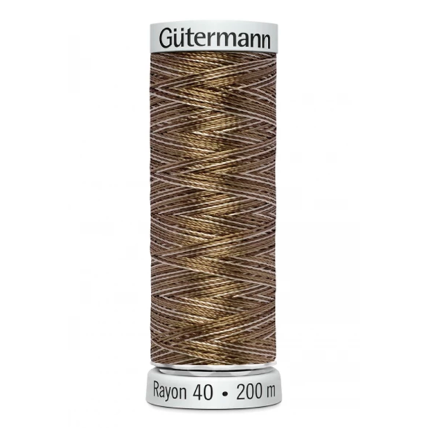 Gtermann - Maskinbroderitrd - Sulky Rayon - Viskose - 200 m - Brun Multifarvet 2127
