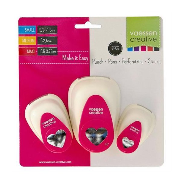 Vaessen Creative punch, hearts - hjerter