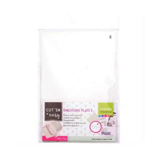 Vaessen Creative - Embossing plate E - 2 stk.