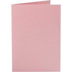 Happy Moments - Dobbelt Kort - A6 - Prget Struktur - Rose - 216019