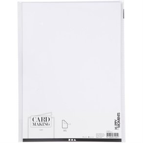 Happy Moments - Karton - A4 - Fin Struktur - Hvid - 219111