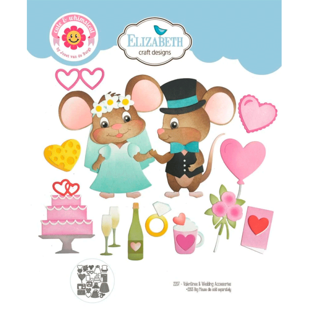 Elizabeth Craft Designs - Dies - Meet the Mice - Valentines and Wedding Accessories