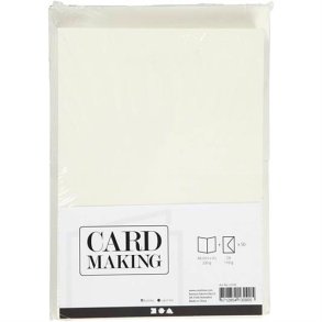 Card Making - Kort & Kuvert Pakning - A6 - creme - 23109