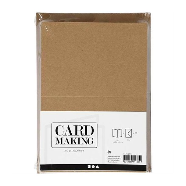 Card Making - Kort & Kuvert Pakning - A6 - kvist - 23113