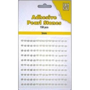 Halvperler - Selvklbende - Hvide nuancer