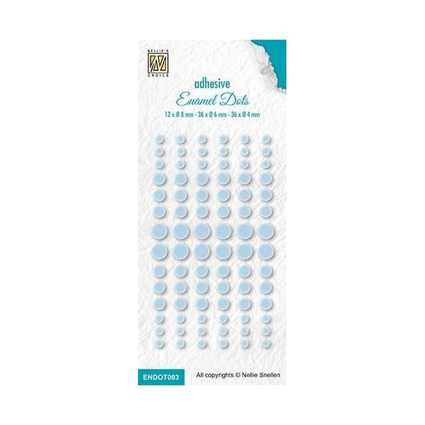 Nellie Snellen - Enamel Dots - Baby Blue - Bl - ENDOT003