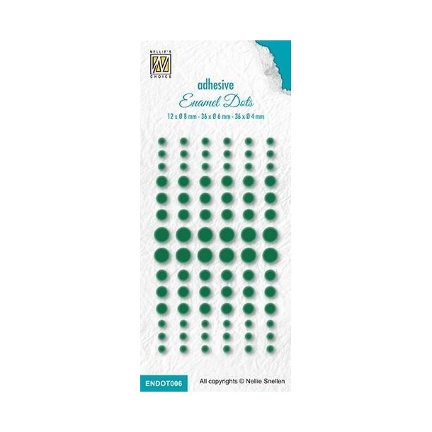 Nellie Snellen - Enamel Dots - Green / Grn - ENDOT006