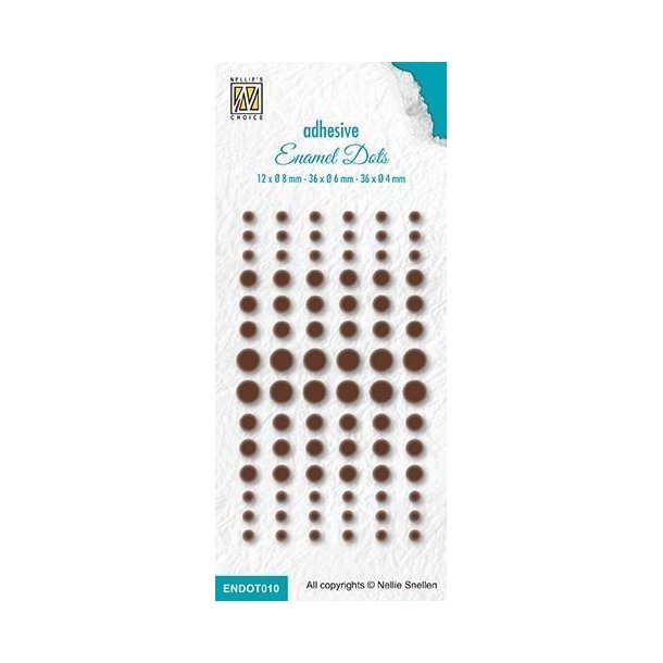 Nellie Snellen - Enamel Dots - Brown / Brun - ENDOT010