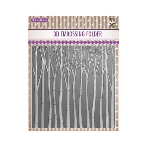 Nellie Snellen - 3D Embossingfolder - Trees/Trer - EF3D013