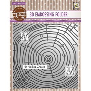 Nellie Snellen - Embossing Folder - Wood Growth Rings / Indeni et Tr� - EF3D022