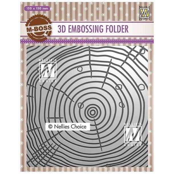 Nellie Snellen - Embossing Folder - Wood Growth Rings / Indeni et Tr - EF3D022