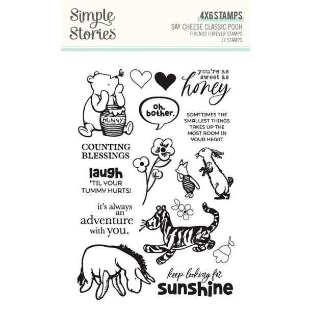 Spellbinders - Stempel - Say Cheese Classic Pooh Friends Forever / Klassisk Peter Plys Venner for evigt
