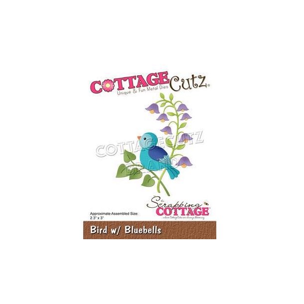 Cottage Cutz - Die - Bird w/ Bluebells / Fugl m/ klokkeskilla - CC-869