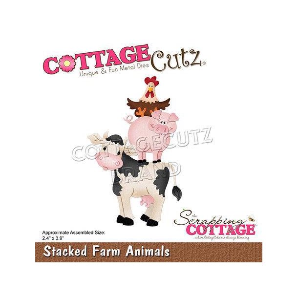 Cottage Cutz - Die - Stacked Farm Animals  - CC-901