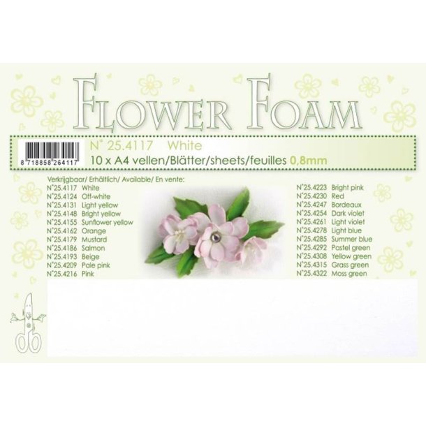 Leane Design Flower Foam White - Hvid