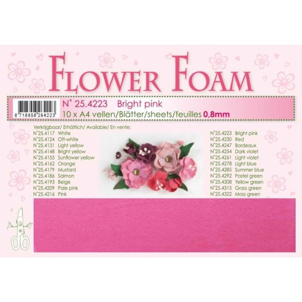 Leane Design Flower Foam  Bright Pink - Pink