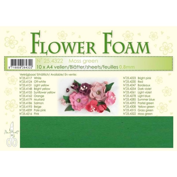 Leane Design Flower Foam, Mos Green - Mos Grn