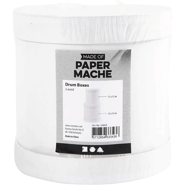 Trommeske - 2stk - h: 11-13cm