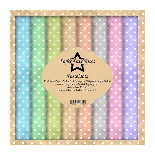 Paper Favourites - Blok 6 - Pastel Dots / Pastel Prikker - PF166