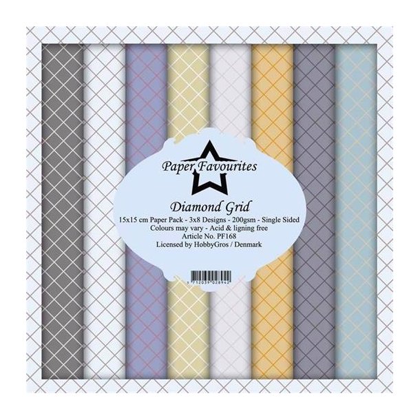 Paper Favourites - Blok 6 - Diamond Grid / Gitter - PF168