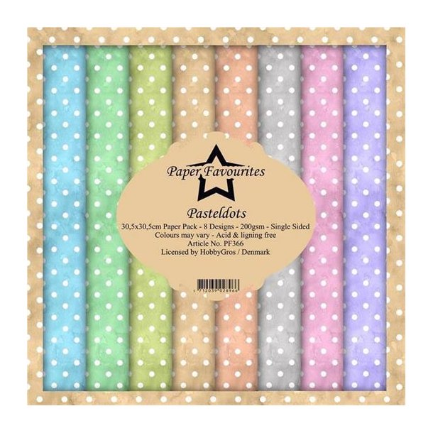 Paper Favourites - Blok 12 - Pastel Dots / Pastel Prikker - PF366
