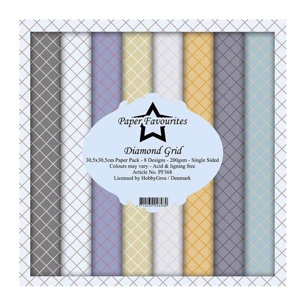 Paper Favourites - Blok 12 - Diamond Grid / Gitter - PF368