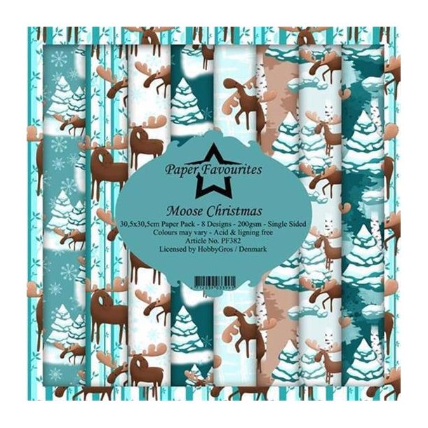 Paper Favourites - Blok 12 - Moose Christmas / Elge Jul - PF382