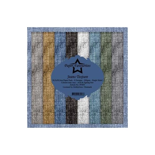 Paper Favourites - Blok 12" - Jeans Texture - Jeans Tekstur - PF405
