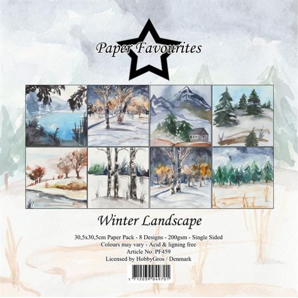 Paper Favourites - Blok 12" -  "Winter Landscape" - Vinter landskab