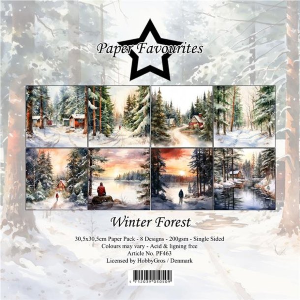 Paper Favourites - Blok 12'' - "Winter Forest" - Vinter skov