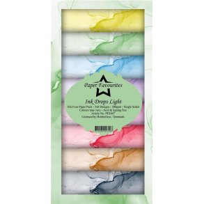 Paper Favourites - Blok Slim Card - Ink Drops Light / Blk drber lys - PFS007