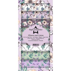 Paper Favourites - Blok Slim Card - Flowers and Cotton / Blomster - PFS015