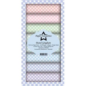 Paper Favourites - Blok Slim Card - Pastel Gingham / Tern - PFS020