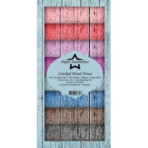 Paper Favourites - Blok Slim Card - Cracked wood fence / Revnet tr - PFS038