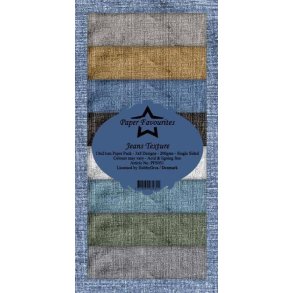 Paper Favourites - Blok Slim Card - Jeans Texture / Denim - PFS051