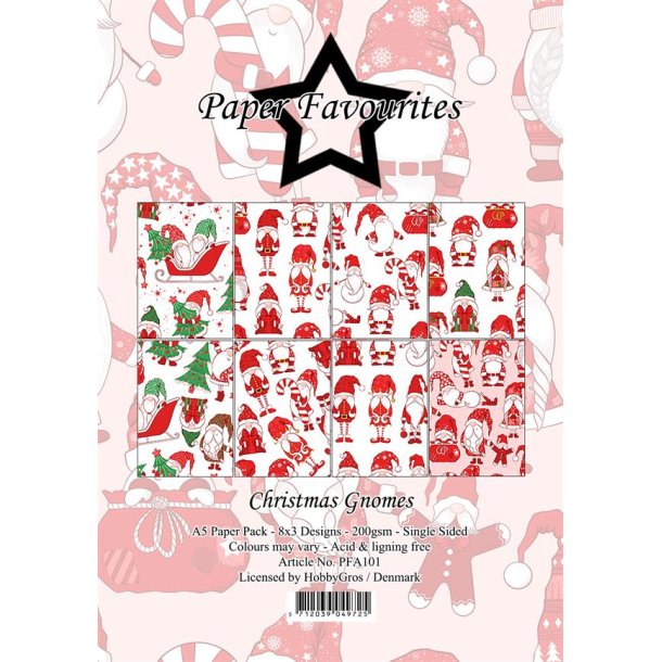 Paper Favourites - Blok A5 - Christmas Gnomes / Julenisser