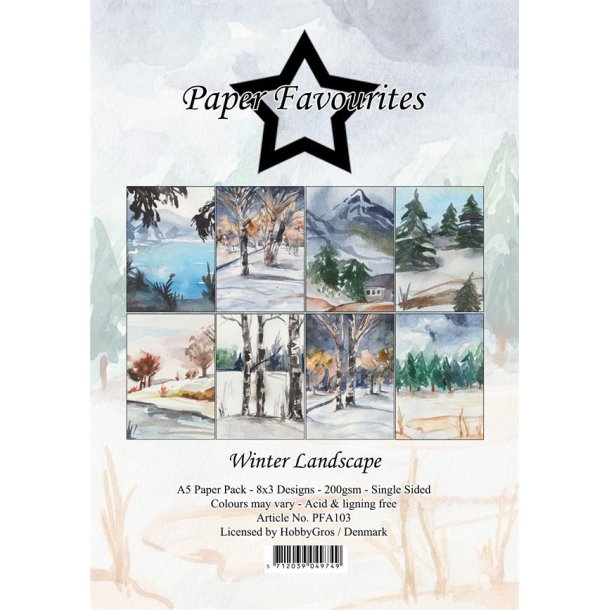 Paper Favourites - Blok A5 -Winter Landscape / Vinter landskaber