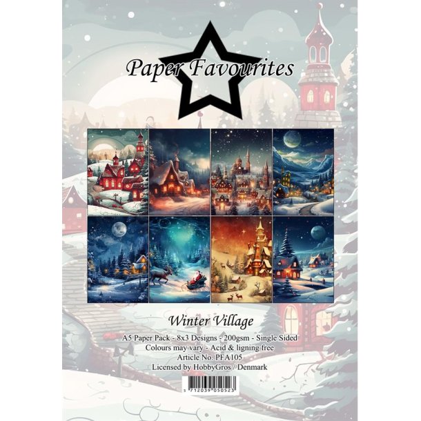 Paper Favourites - Blok A5 - Winter Village / Vinter by