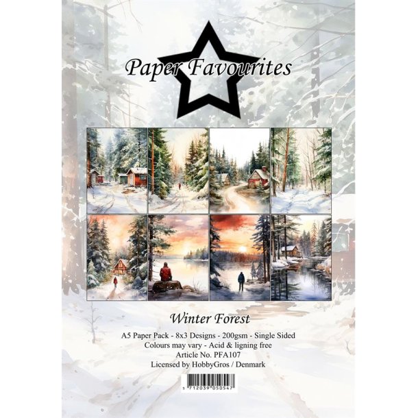 Paper Favourites - Blok A5 - Winter Forest / Vinter skov