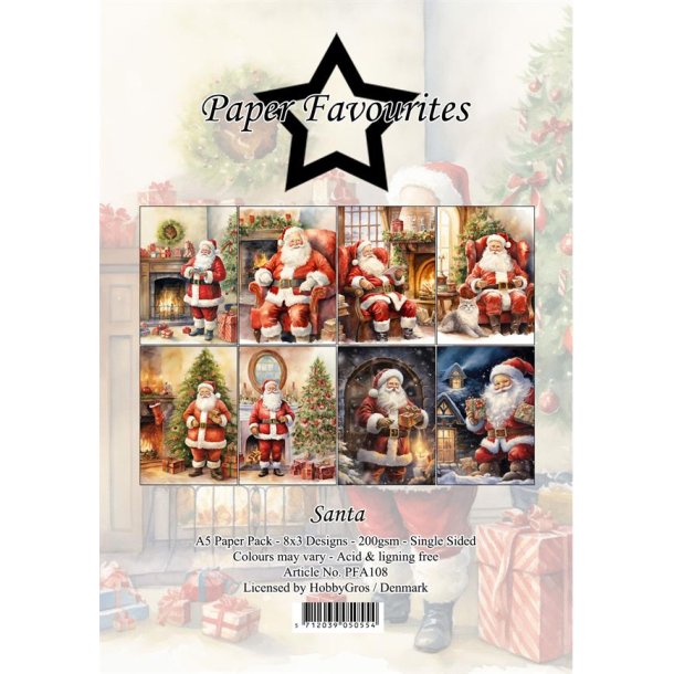 Paper Favourites - Blok A5 - Santa / Julemnd