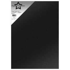 Paper Favourites - Pearl Paper - 140gr. - A4 - Black