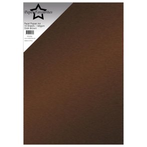 Paper Favourites - Pearl Paper - 140gr. - A4 - Dark Brown