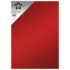 Paper Favourites - Pearl Paper - 140gr. - A4 - Orient Red