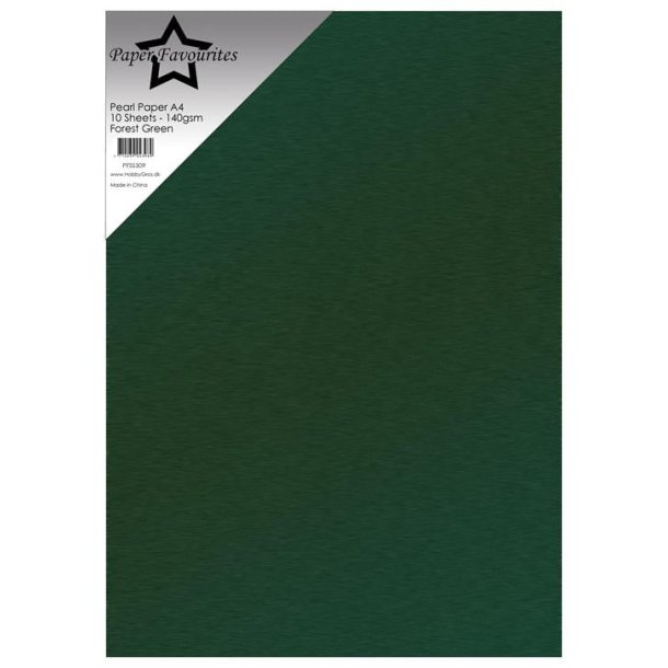 Paper Favourites - Pearl Paper - 140gr. - A4 - Forest Green