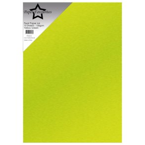 Paper Favourites - Pearl Paper - 130gr. - A4 - Yellow Green